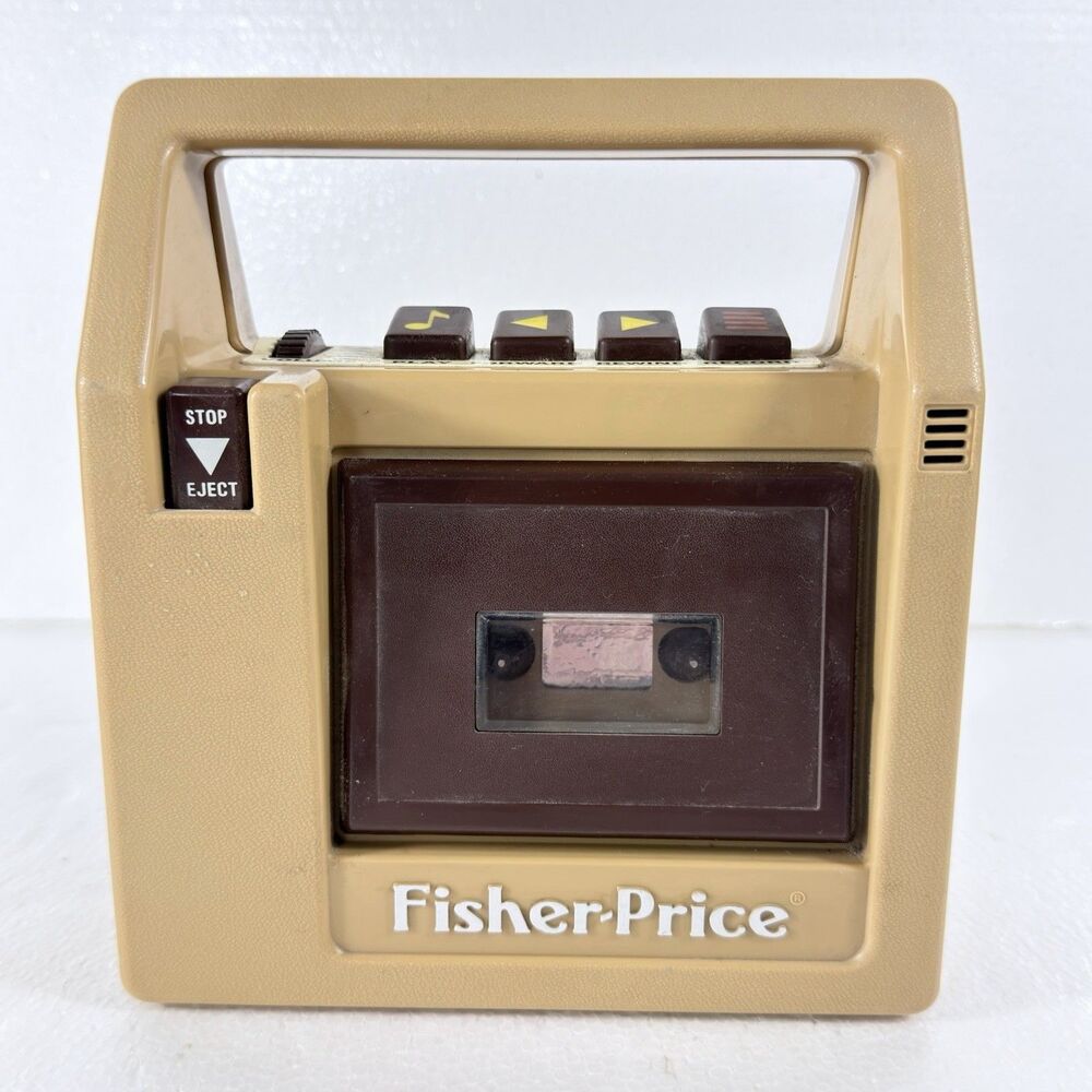 Vintage Fisher Price 1980s Cassette Tape Recorder Player Model 826 Tested Works